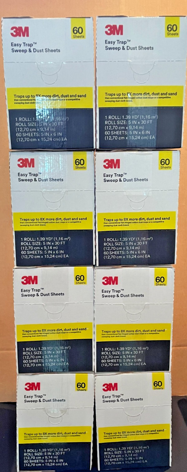 3M Easy Trap Duster Sweep and Dust Sheets, 5″ x 6″, 60 Sheets/Roll(8 units/case)