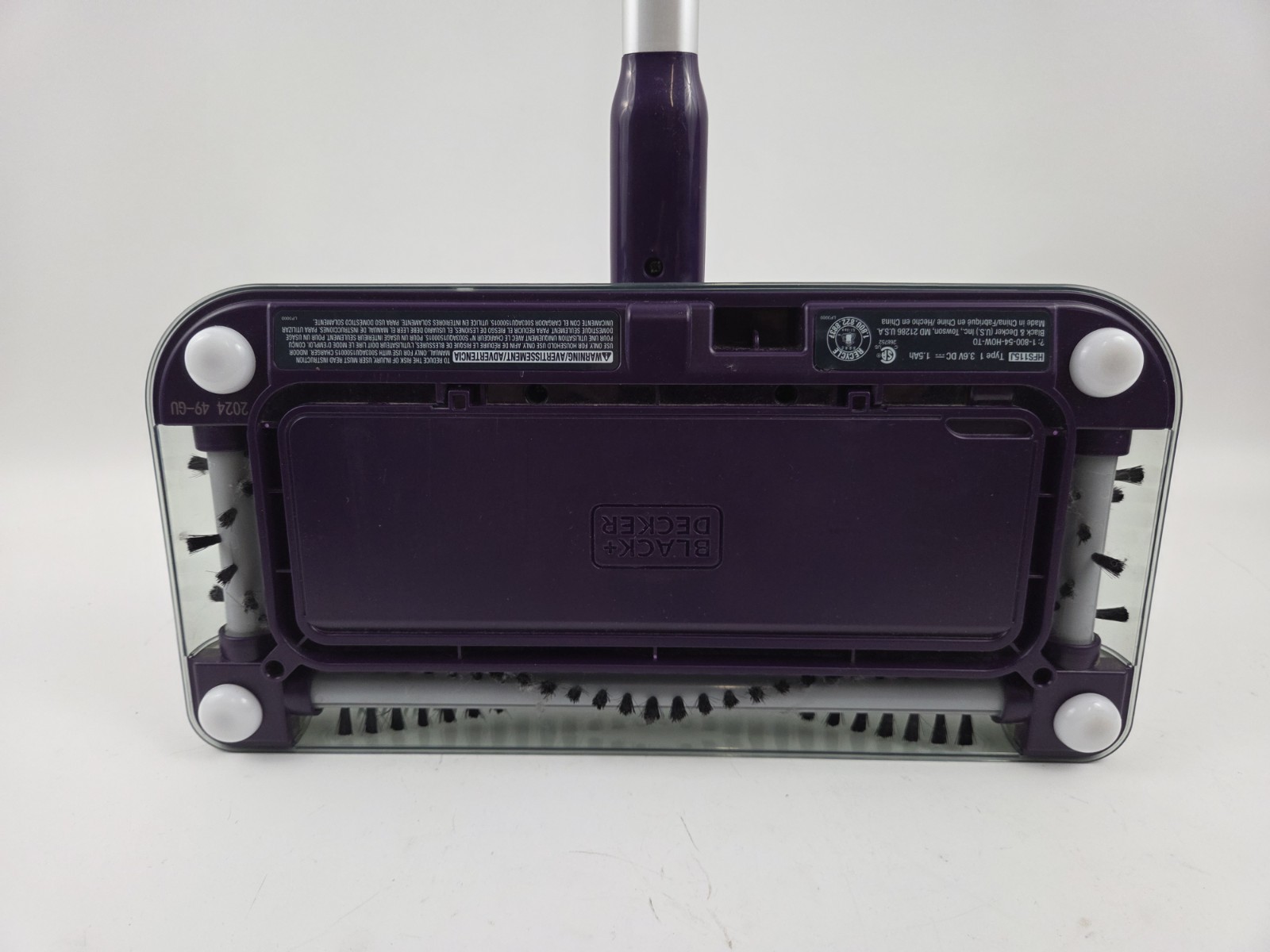BLACK + DECKER Cordless Rechargeable Multi-Surface Floor Sweeper Eggplant