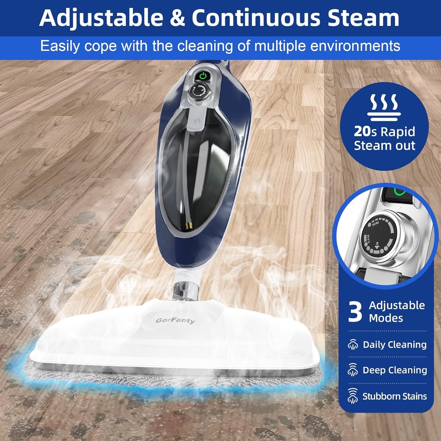 Steam Mop – 10-in-1 Floor Steamer MultiPurpose Steam Cleaner | Detachable Han…