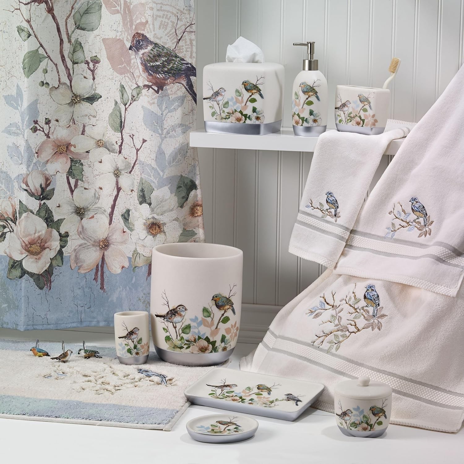 3pc Towel Set, Soft & Absorbent Cotton Towels (Love Nest Collection)