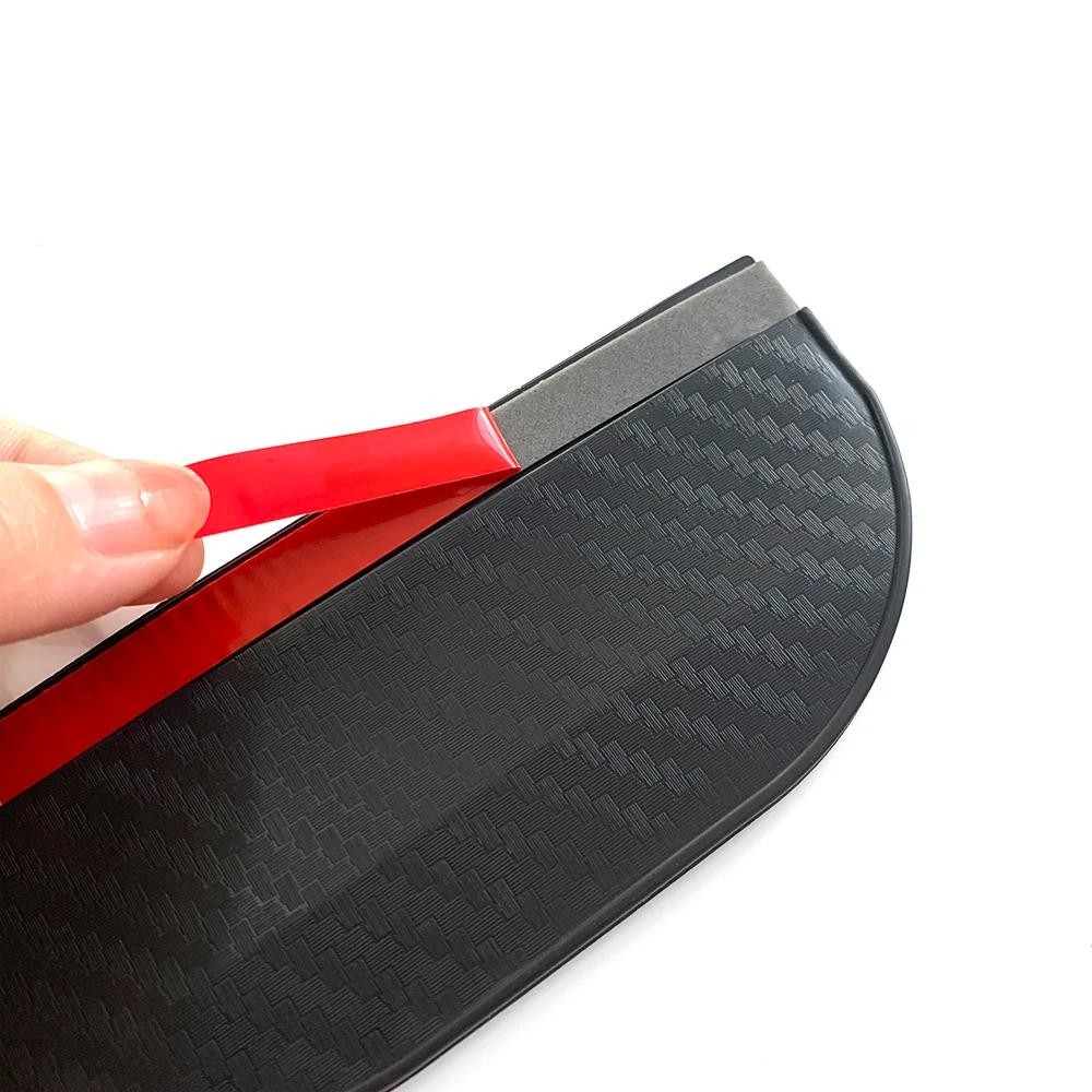 2pcs Car Rearview Mirror Rain Eyebrow Carbon Fiber Sun Visor Shade Cover Protect
