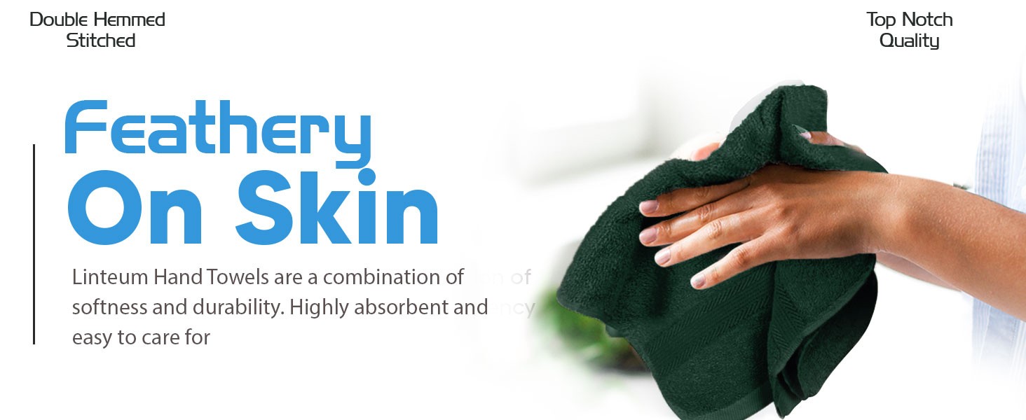 Premium 16×27 Inch Hunter Green Hand Towel – 100% Cotton Zero Twist Towels |