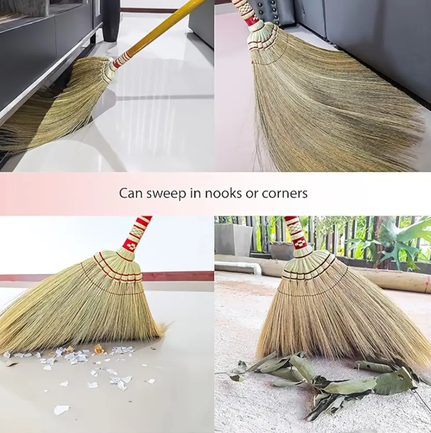 Vietnamese Soft Fan (Straw) Broom – 40 Inch Traditional Handcrafted – 10 Brooms