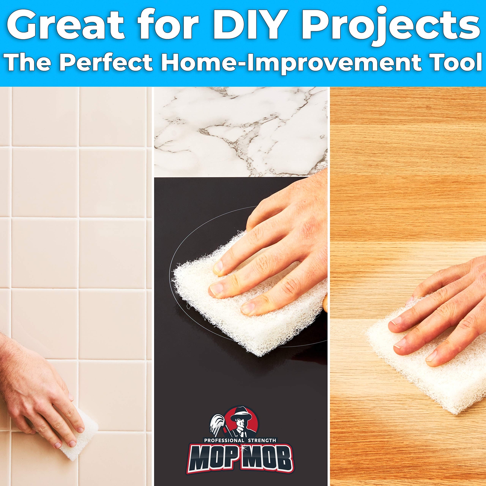 Nonscratch Super Longlasting Scrubbing Pad 5 Pk 10×4.5in. Reusable Multipurpose