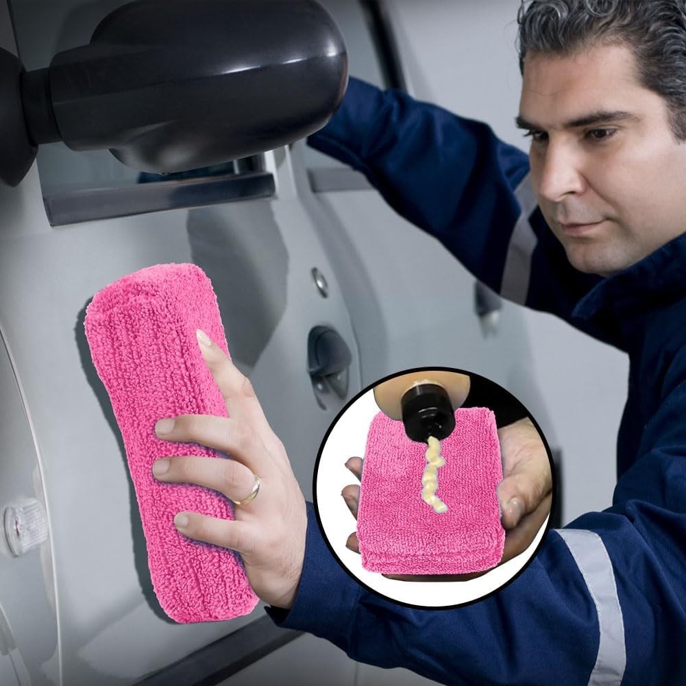 Lightweight Microfiber Applicator Pads – 8 Pack for Scratch-Free Car Detailing