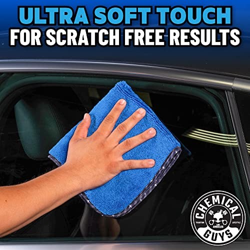 Professional Grade Premium Microfiber Towels for Cars, 16″ x 16″, Ultra Blue