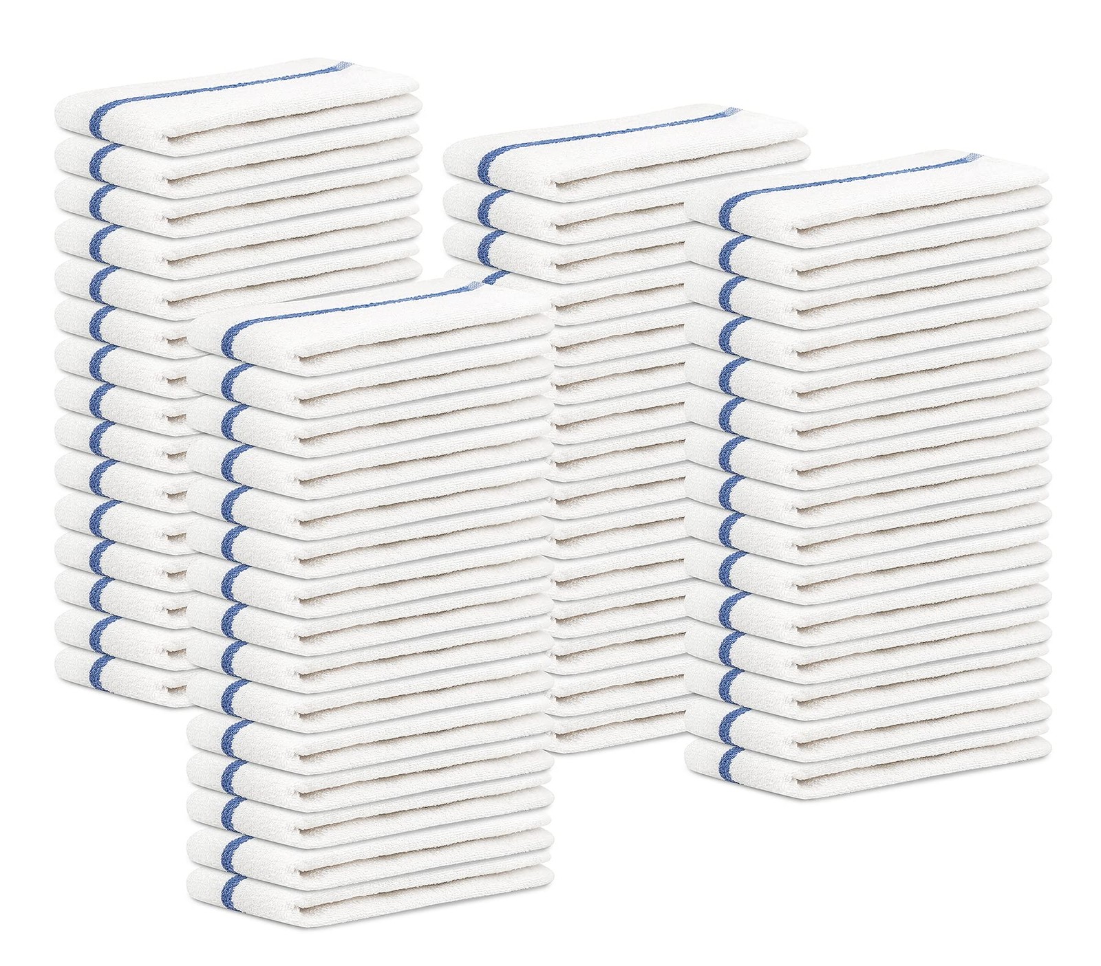 Bar Mops Blue Stripe Pack Of 60 Kitchen Towels 16×19 Multipurpose For Home Resta