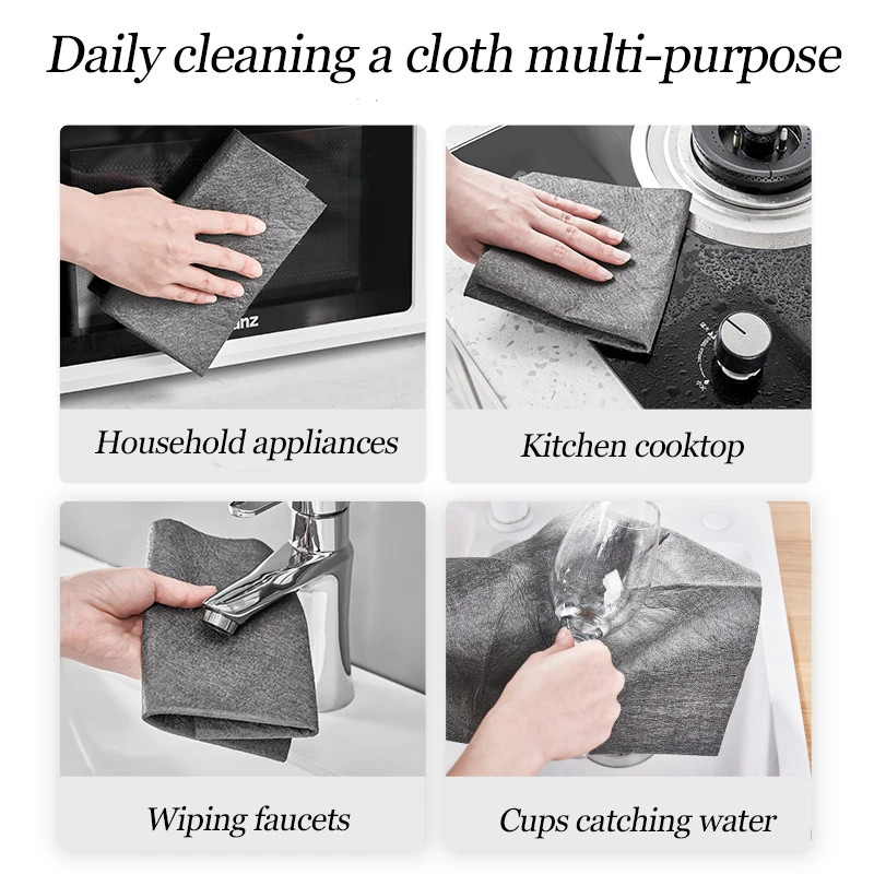 Thicker Magic Cleaning Cloth No Watermark No Trace Clean Rag Microfiber Wash Re