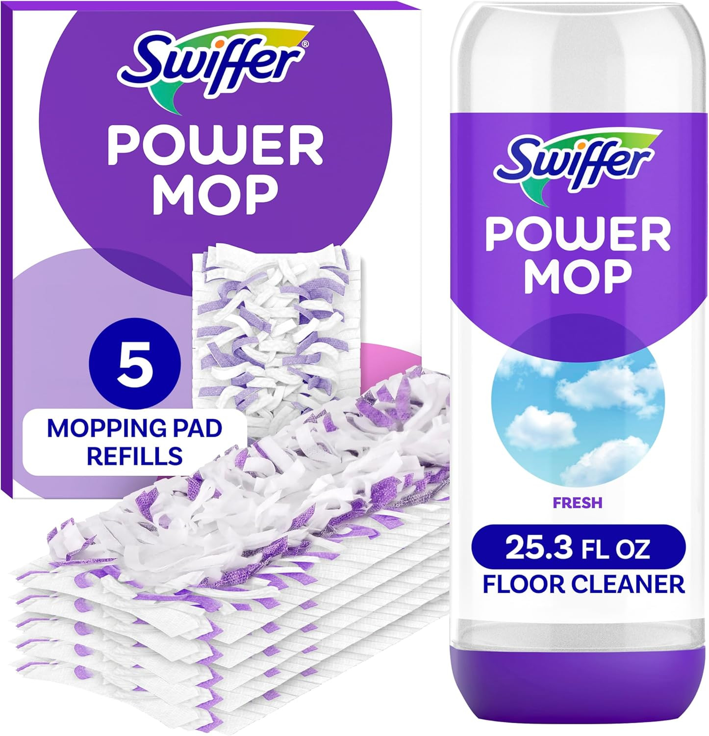 Power Mop Refill Pack, Floor Cleaner for Mopping Tile, Vinyl, Laminate, Wood in
