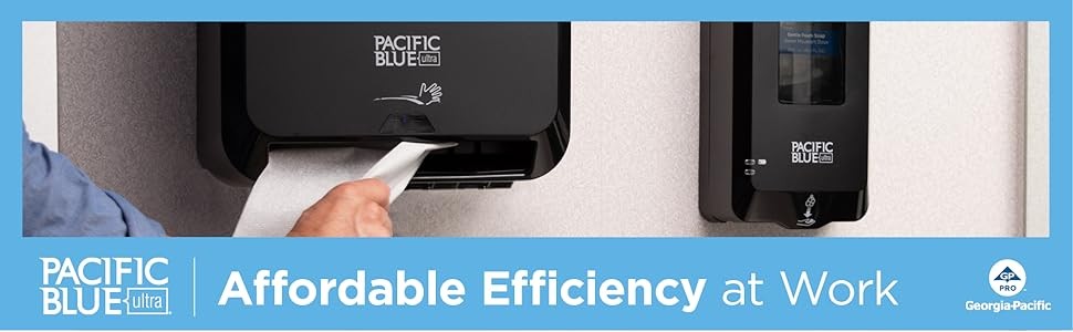 Pacific Blue Ultra, 9″ Paper Towel Rolls (26610), White, 6 Rolls per Case, 400′
