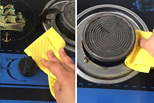 Reusable Cleaning Cellulose Sponge Cloths Absorbent Wipes Clean Kitchen Car Dish