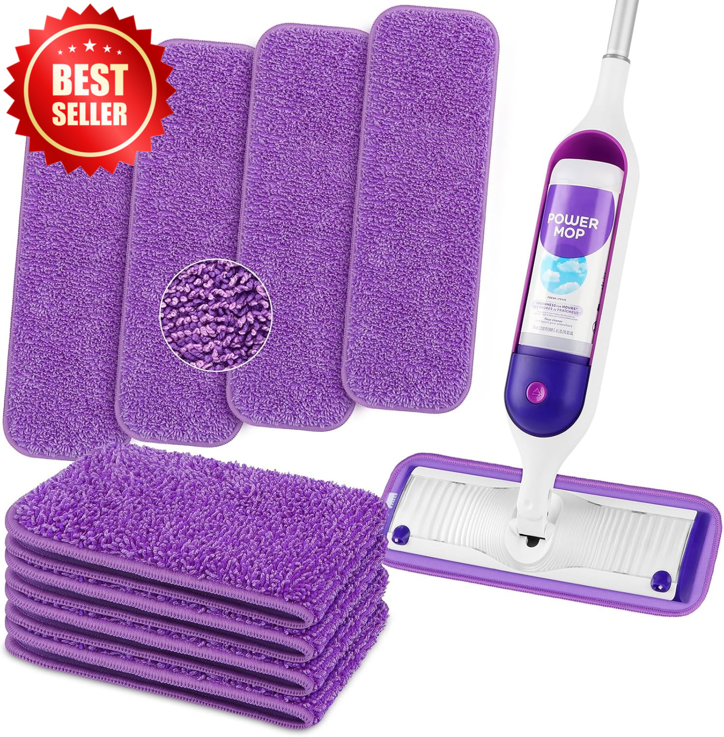 8 Pack Microfiber Mop Pads Reusable Washable Refills for 13-15″ Spray US