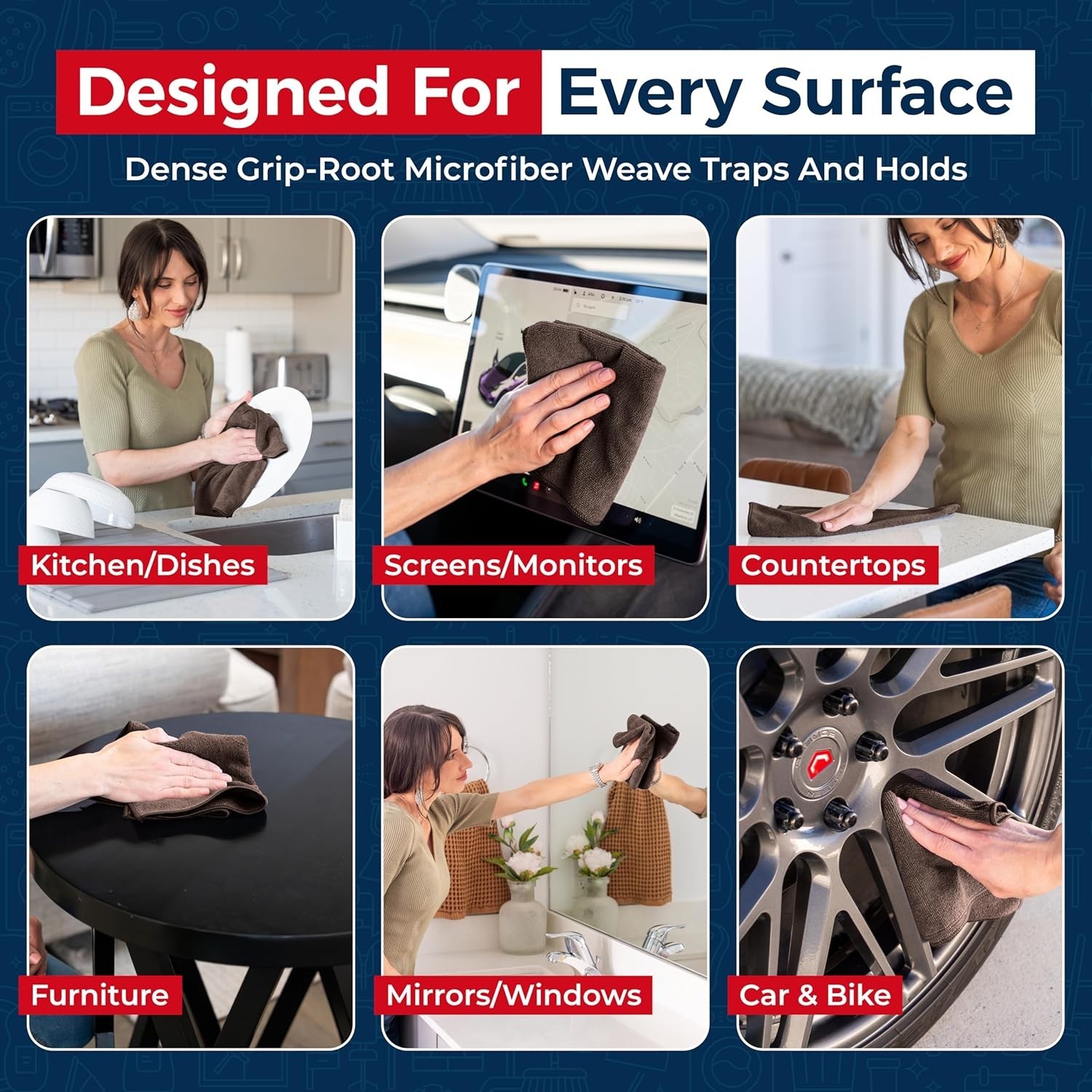 12-Pack Commercial Grade 300GSM Microfiber Cloths 12.5″x12.5″ – Swirl-Free Shine