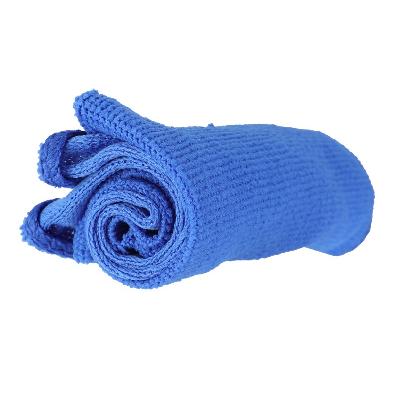 Lots Paños de limpieza de microfibra Toalla de lavado azul para cera de pulido