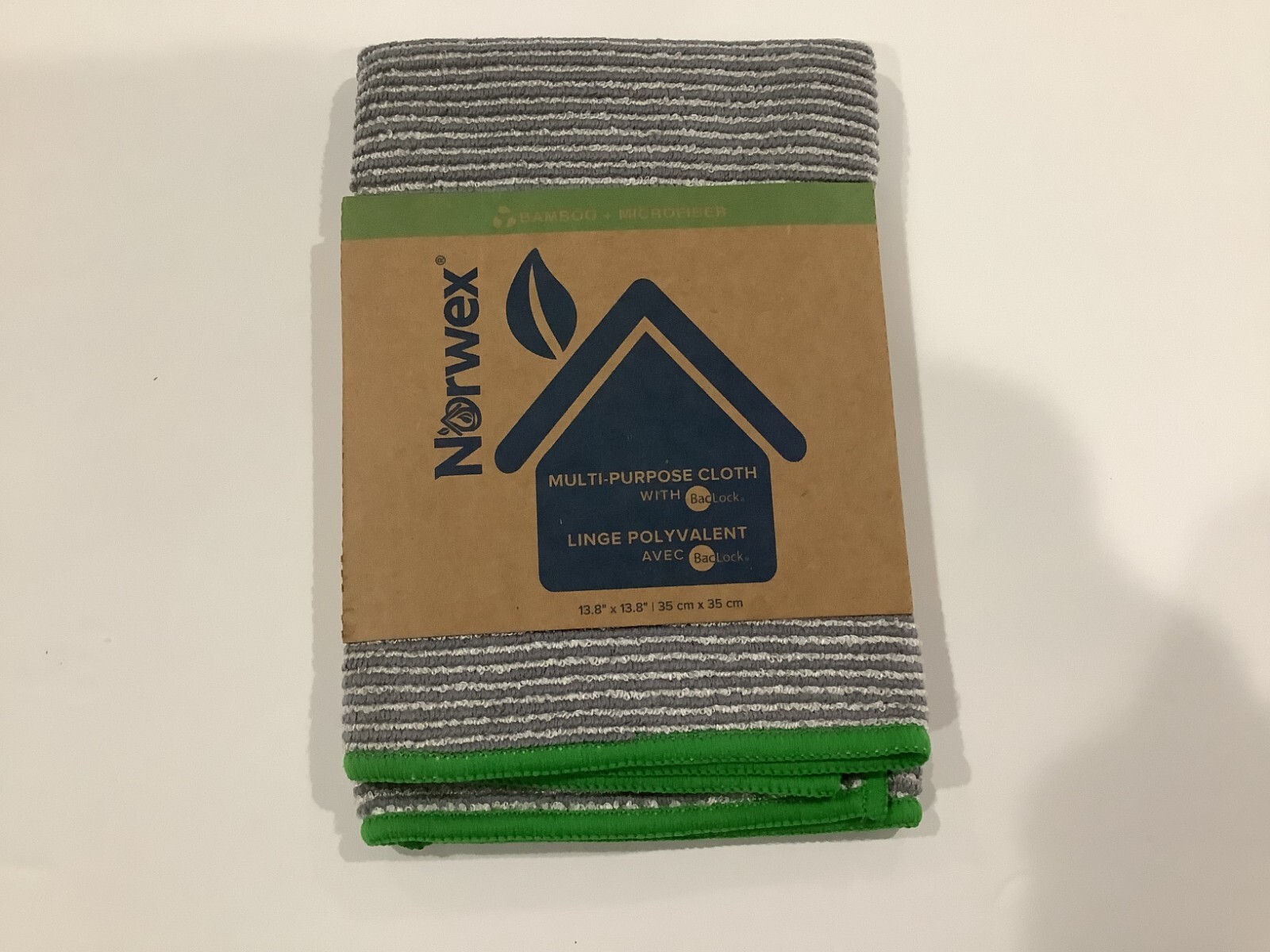 Norwex Multi-Purpose Bamboo Microfiber Cloth Graphite W/ Green Trim – FREE SHIP