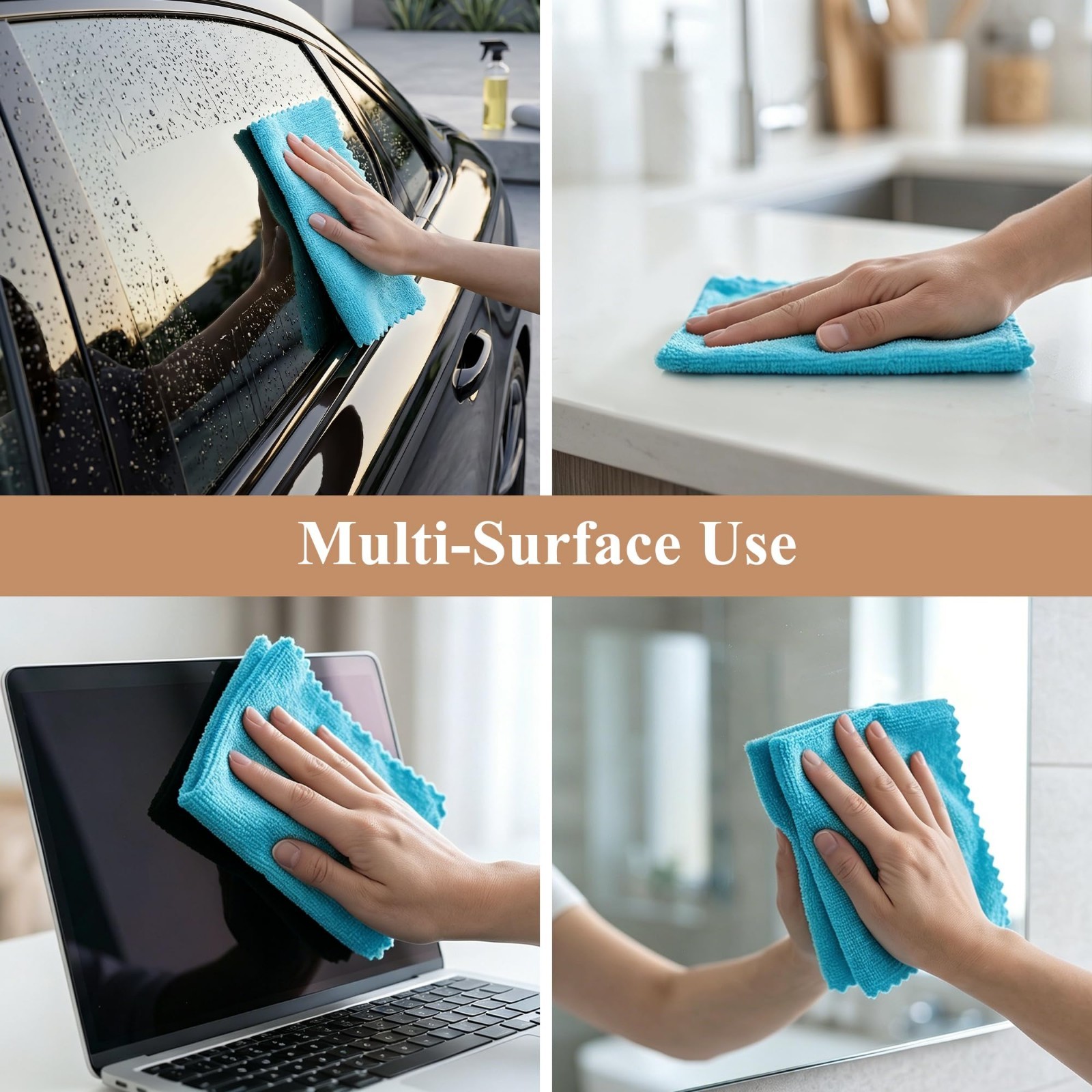 30 Pack Microfiber Cleaning Cloths – Ultra Absorbent, Lint Free, Reusable Towels