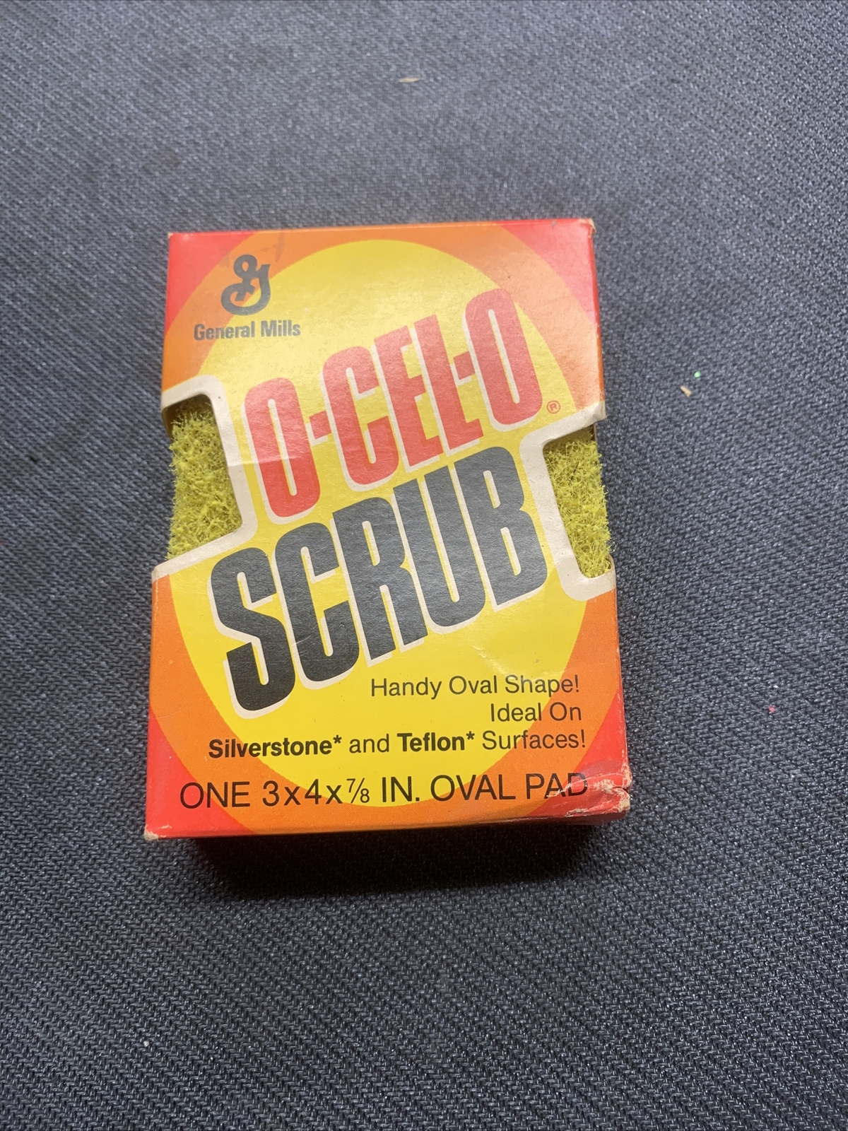 NEW Vintage 1 piece O-CEL-O Handy Grip Scrubbing SPONGE Oval 3×4 7/8