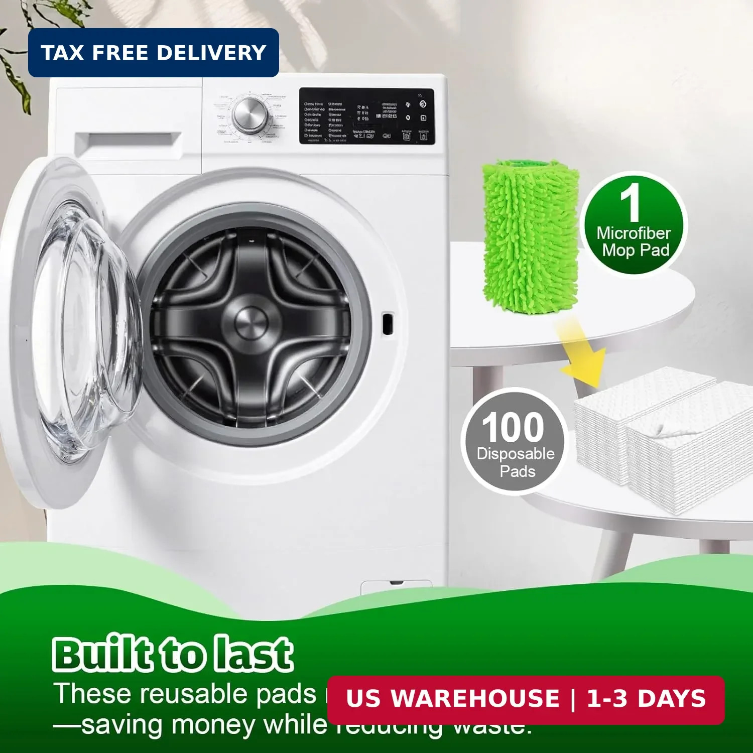 UNIMADE Reusable Microfiber Mop Pads Compatible with Swiffer Sweeper – 6 Replace