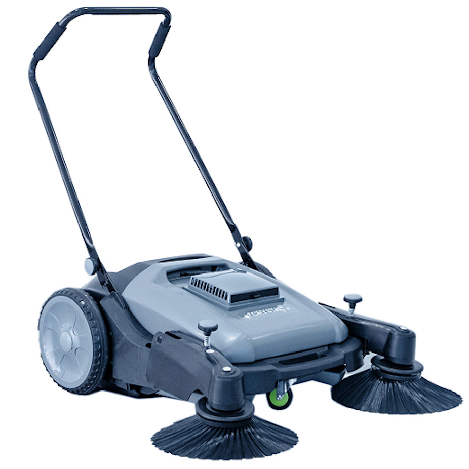 Industrial Floor Sweeper with 3 Brooms, 39 inch Cleaning width, 39,000 Sq.ft/h