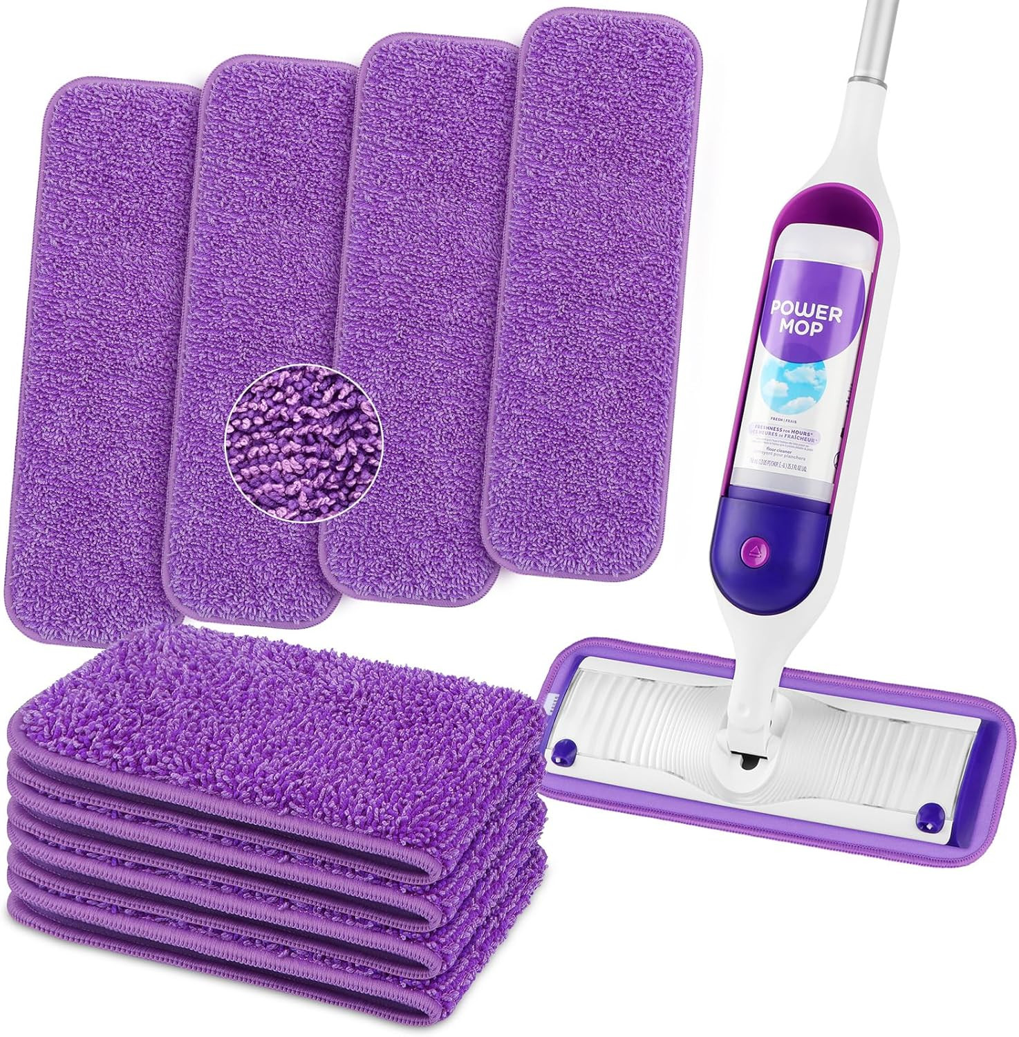 8 Pack Microfiber Mop Pads Reusable Washable Refills for 13-15″ Spray US