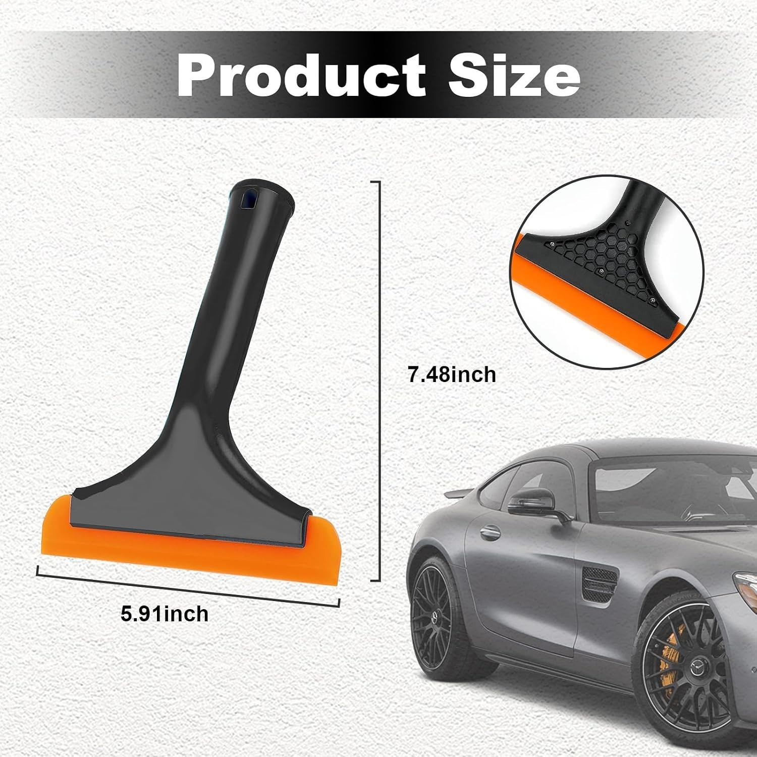 Small Silicone Window Squeegee, Car Windshield Water Blade Squeegee, Multifun…