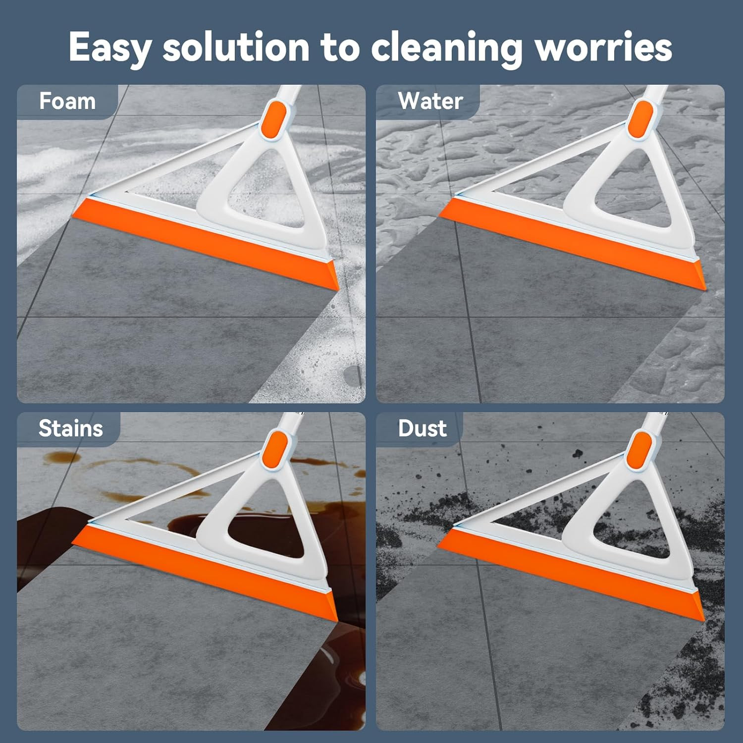 Multifunction Magic Broom, Silicone Squeegee Broom for Floor, Rubber Broom Sweep