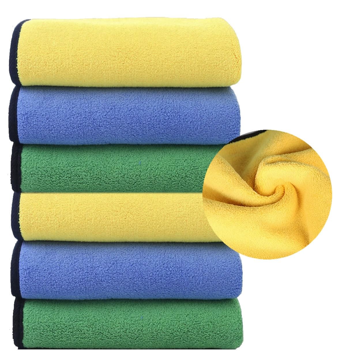 Microfiber Cleaning Cloths – Ultra-Thick Coral Fleece 600 GSM, Lint-& Scratch…