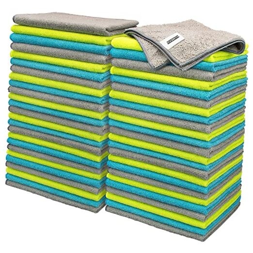 Microfiber Cleaning Cloth – Pack of Microfiber Towels for 50 3 Colors Assorted