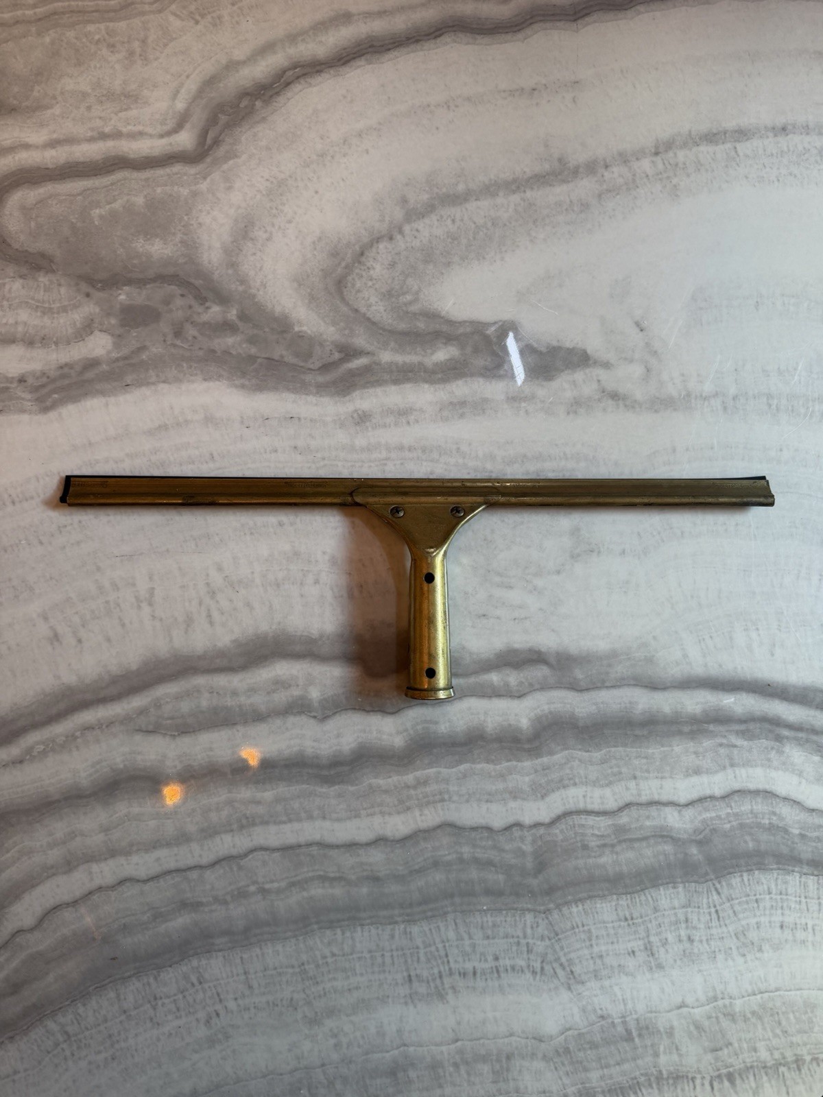 Vintage Ettore Brass Master Squeegee Window Cleaning Tool Made In USA 14″