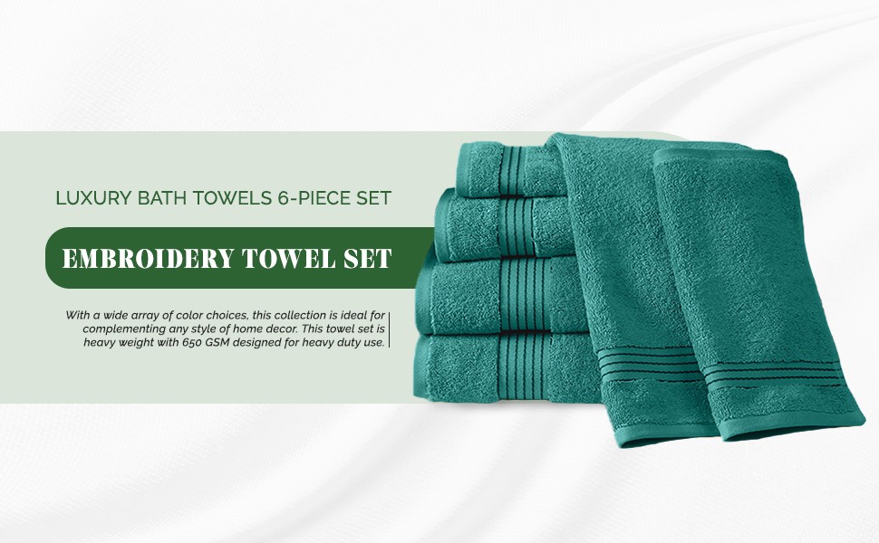 Premium Turkish Cotton 2 Pack Bath Towel Set – 27 x 54 inch, Luxurious Hotel Spa