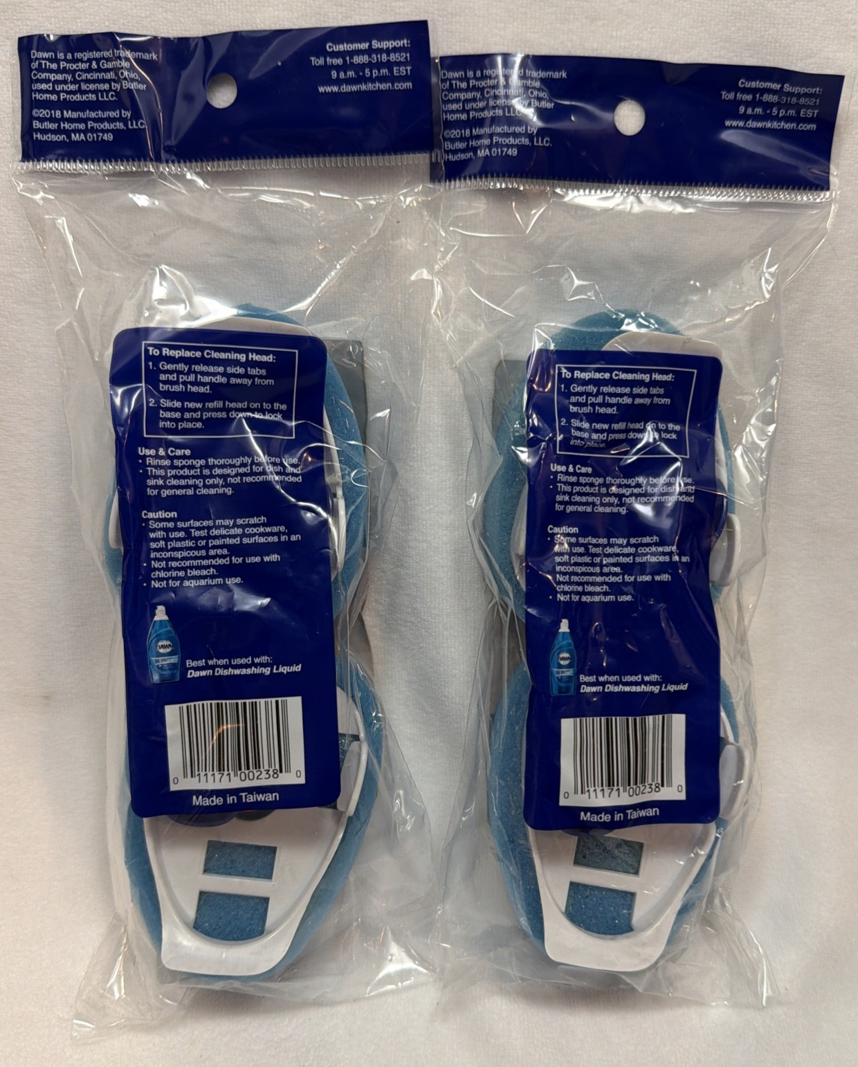 4 NOS Dawn Ultra Refill SuperFabric Sponge Scrubber for Trigger Soap Dishwand