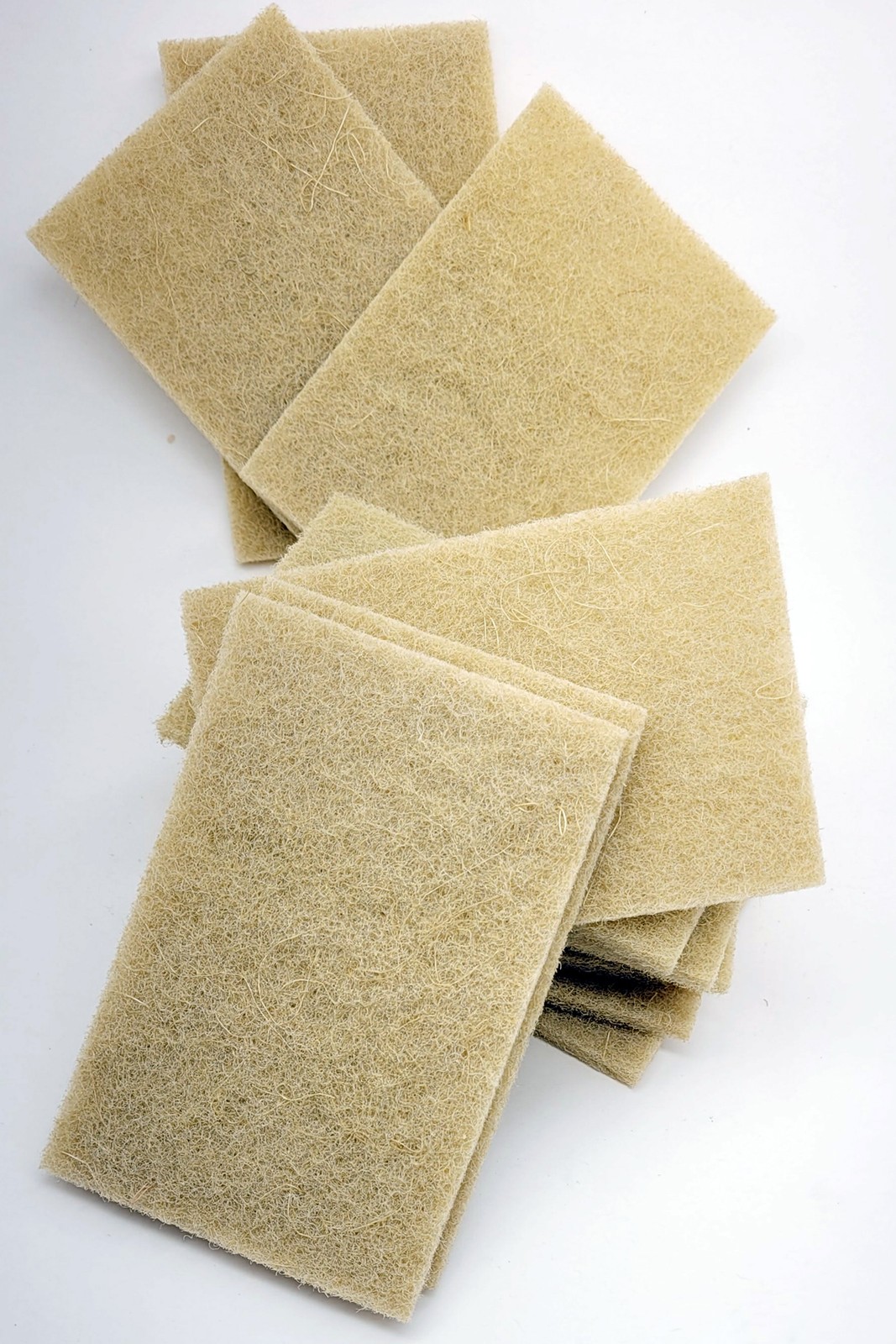 12-Pack Natural Fiber Sisal Scouring Pads – 100% Biodegradable Dish Scrub Pads