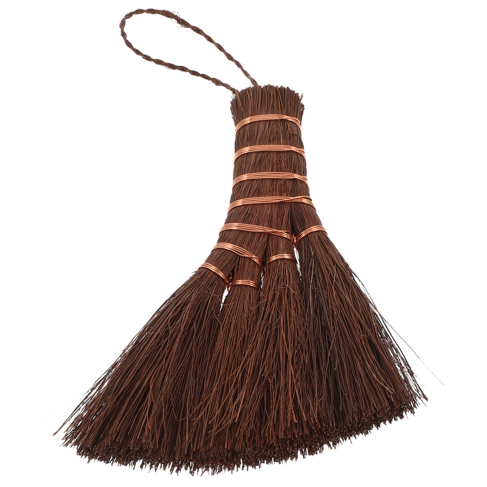 Car Broom Palm Fiber Wood 1Set 5.6*4.6*0.6In For Narrow Spaces Cleaning