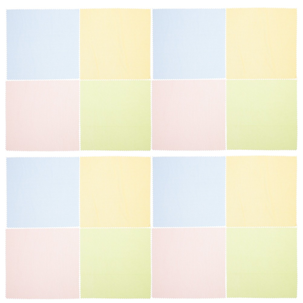 100Pcs Reusable Fiber Cleaning Cloths for Eyeglasses Assorted Color Lightweight