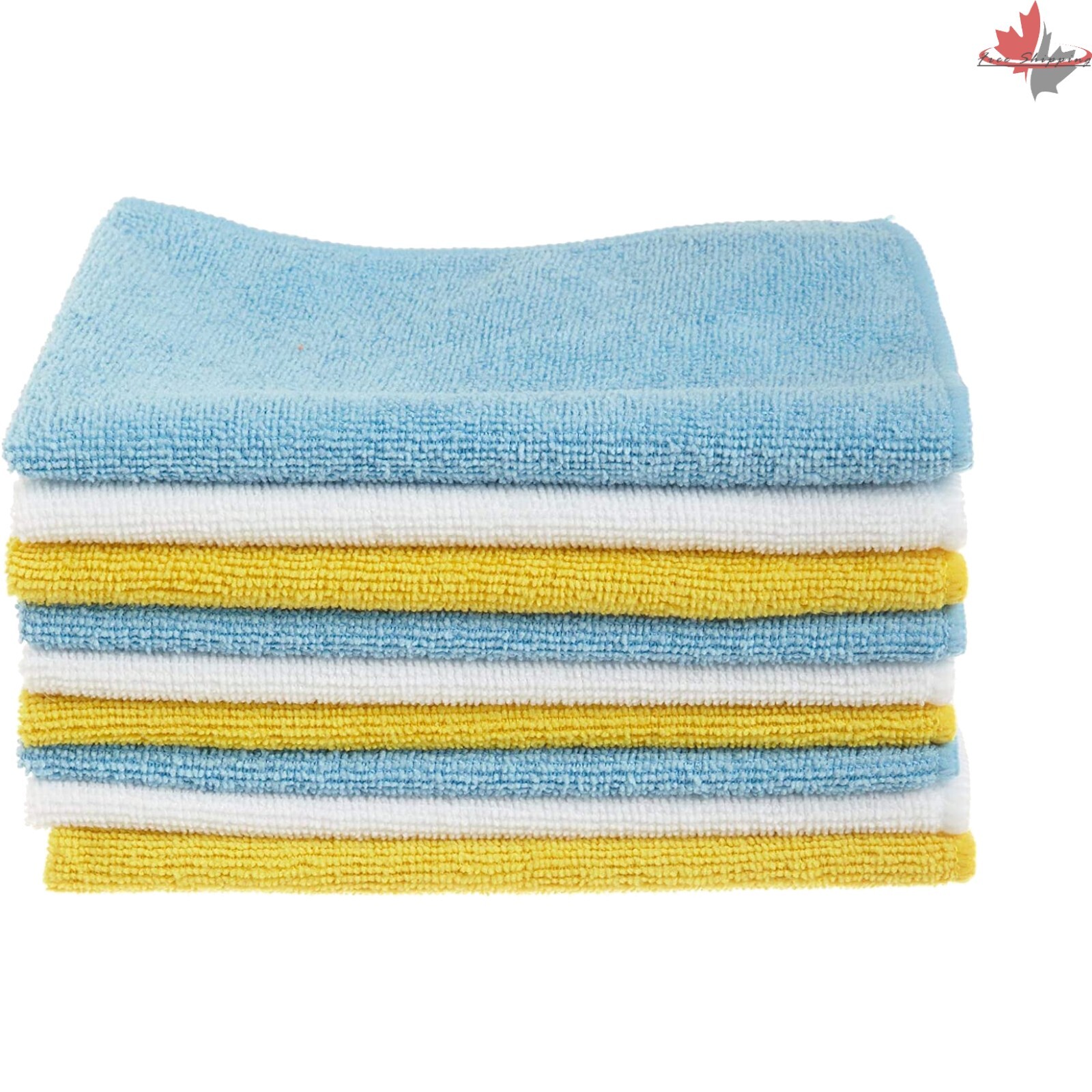 Blue & Yellow Microfiber Cleaning Cloth MultiPurpose Cleaning Multicolor 24 pcs