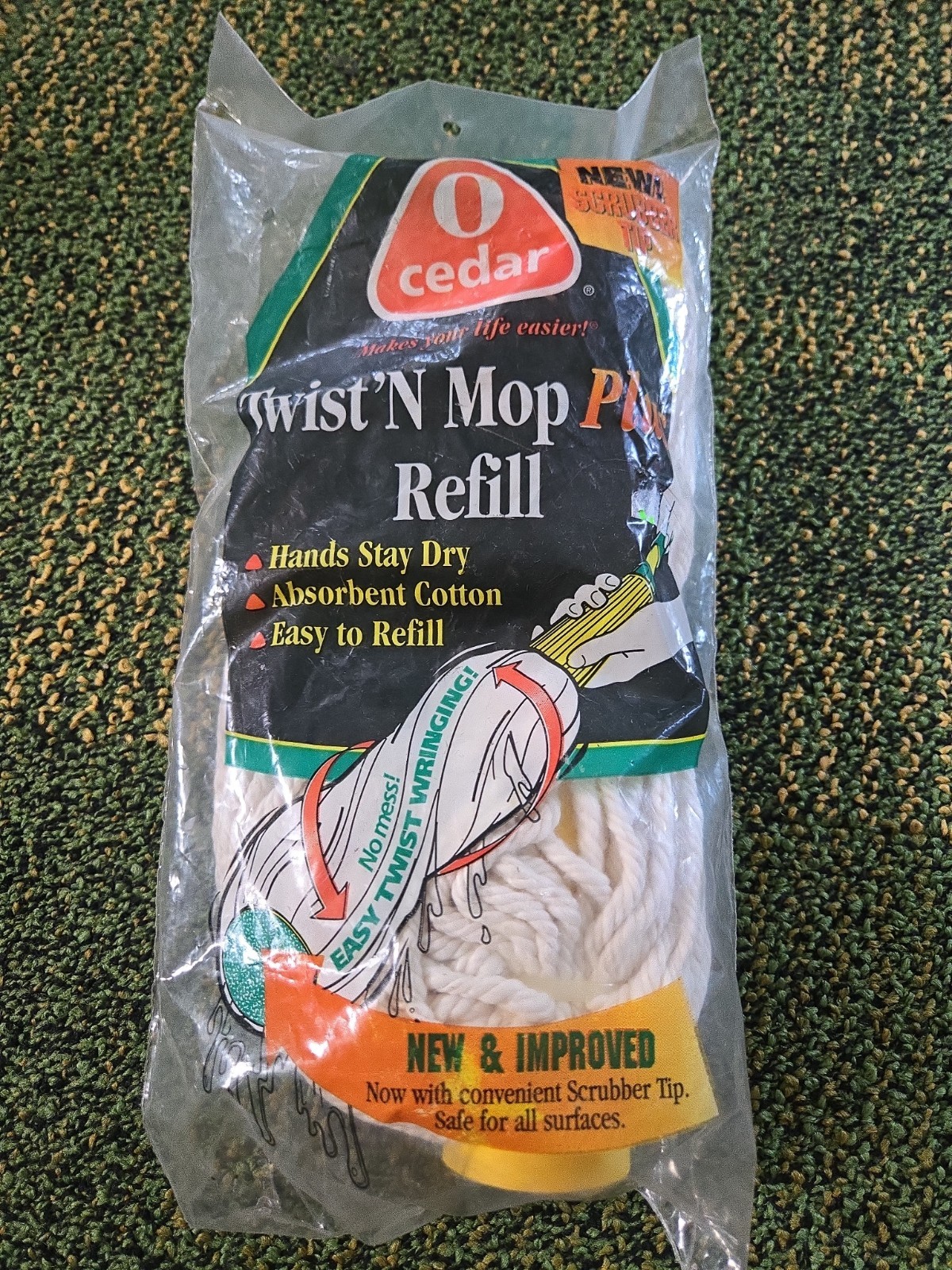 O Cedar Twist N Mop plus Refill Replacement Cotton Twist Mop New Sealed White