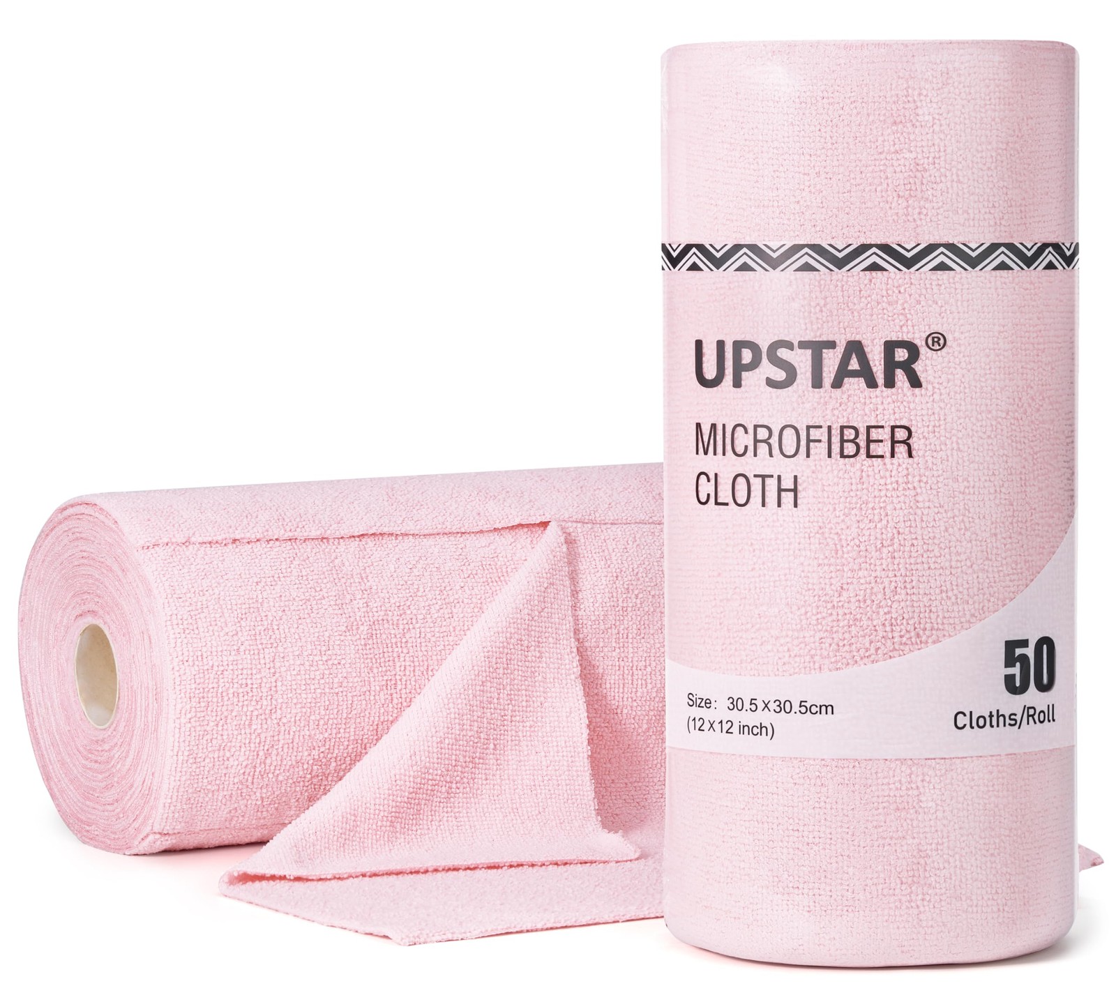 UPSTAR Microfiber Cleaning Cloth Reusable Paper Towels Rolls 50 Packs 12×12 inch