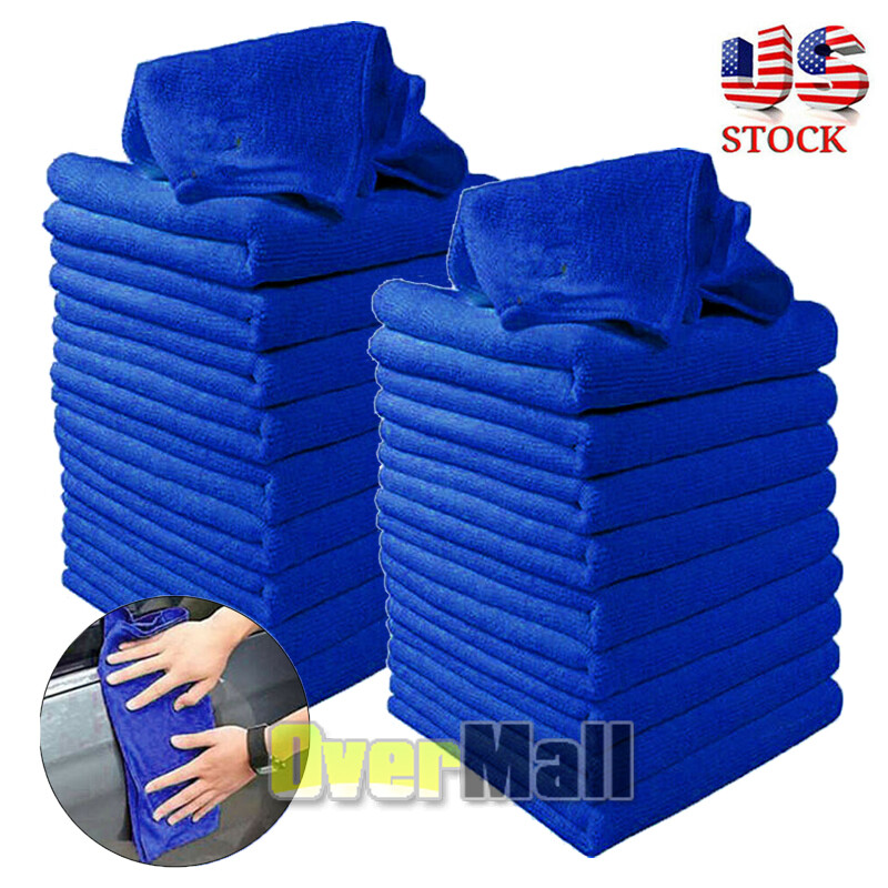 Bulk Lot of 5-100 Blue Shop Towels 11″ x 10″ Cleaning Rags Homes Cars Reusable