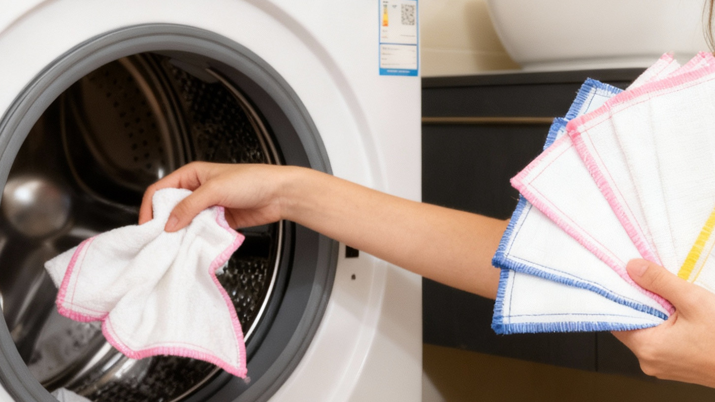 OnBrand Naturally Wood Fiber Cleaning Cloth, 16 Pcs Kitchen Cleaning Cloths
