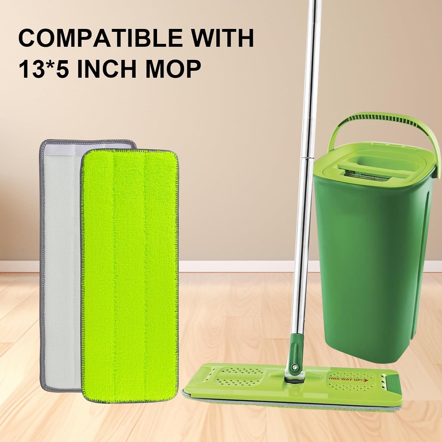 Microfiber Mop Pads for Libman Rinse ‘n Wring Mop and Bucket System, 13in Washab