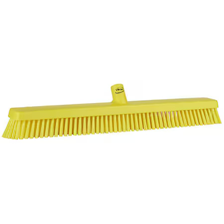 Remco 31956 24 In Sweep Face Broom Head, Soft/Stiff Combination, Yellow