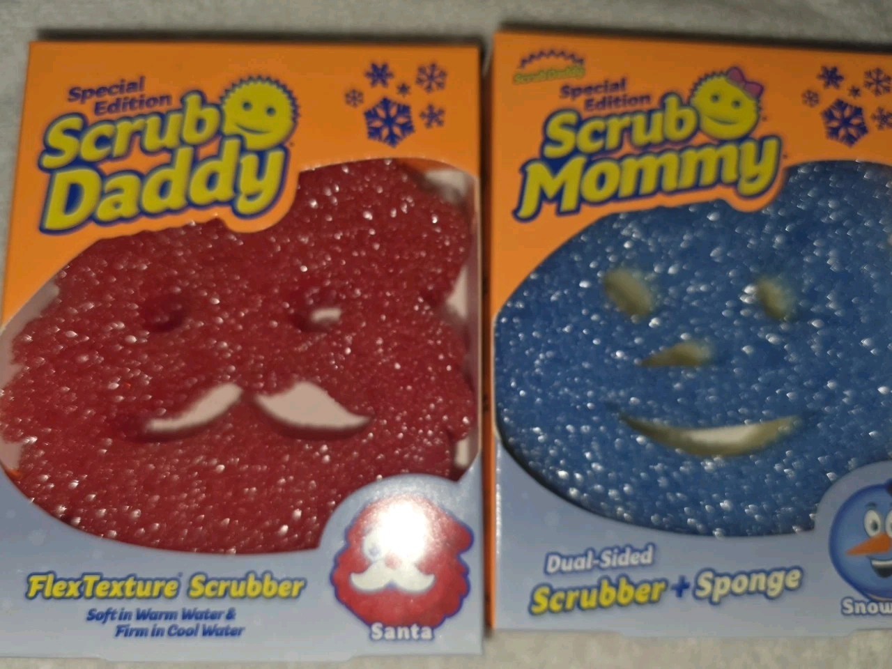 Scrub Daddy Winter Shape Holiday Christmas Santa 2 Pk Special Edition New In Box