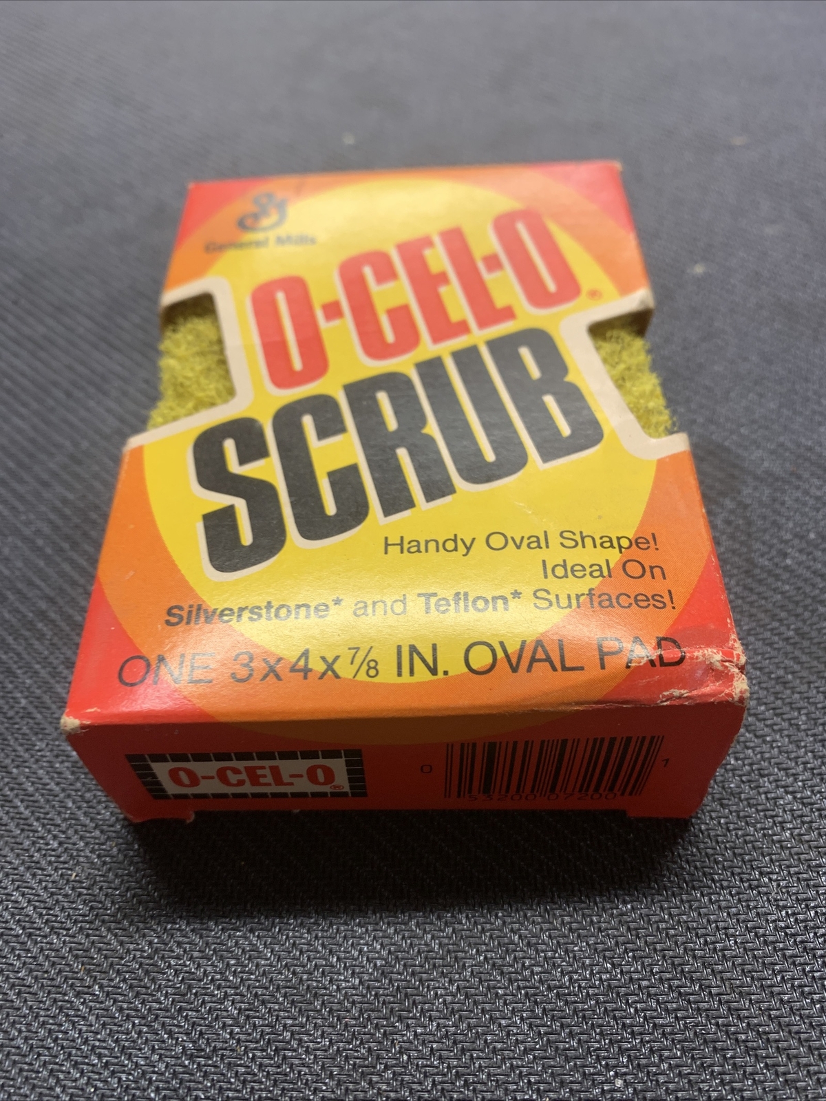 NEW Vintage 1 piece O-CEL-O Handy Grip Scrubbing SPONGE Oval 3×4 7/8