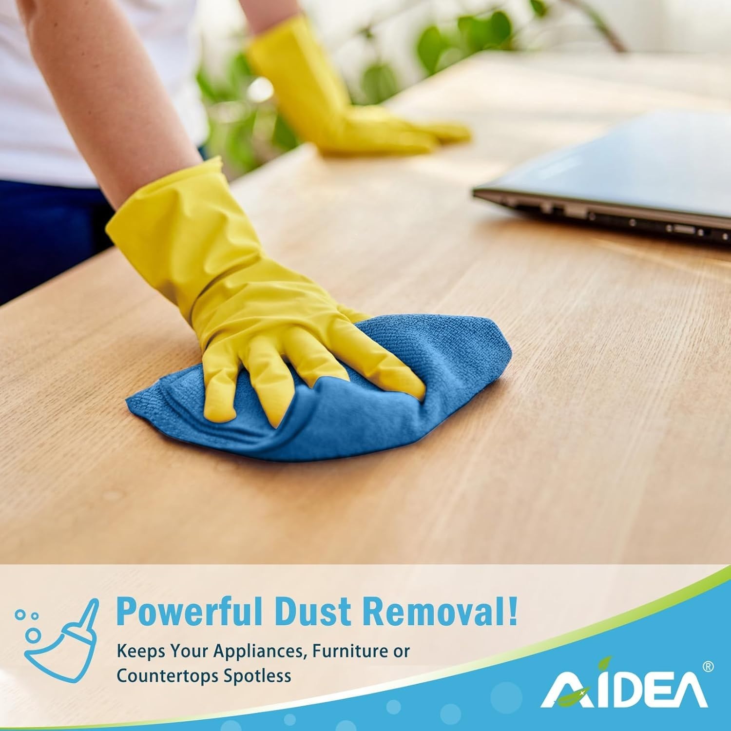 Ultra-Soft & Absorbent Microfiber Towels – 12×12, Multi-Purpose Cleaning Cloths