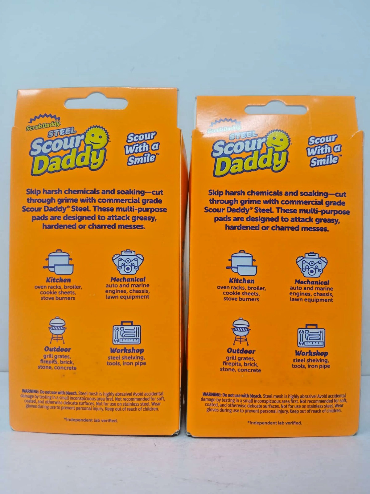 2 Pack – Scrub Daddy Stainless Steel Scour Daddy Heavy Duty Scouring Pad