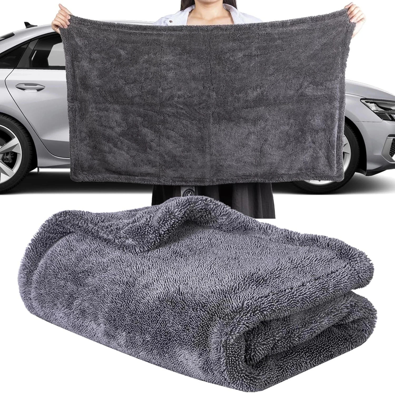 48″ SUV Drying Towel No Wringing 1400GSM Twisting Yarn Microfiber Scratch-Free