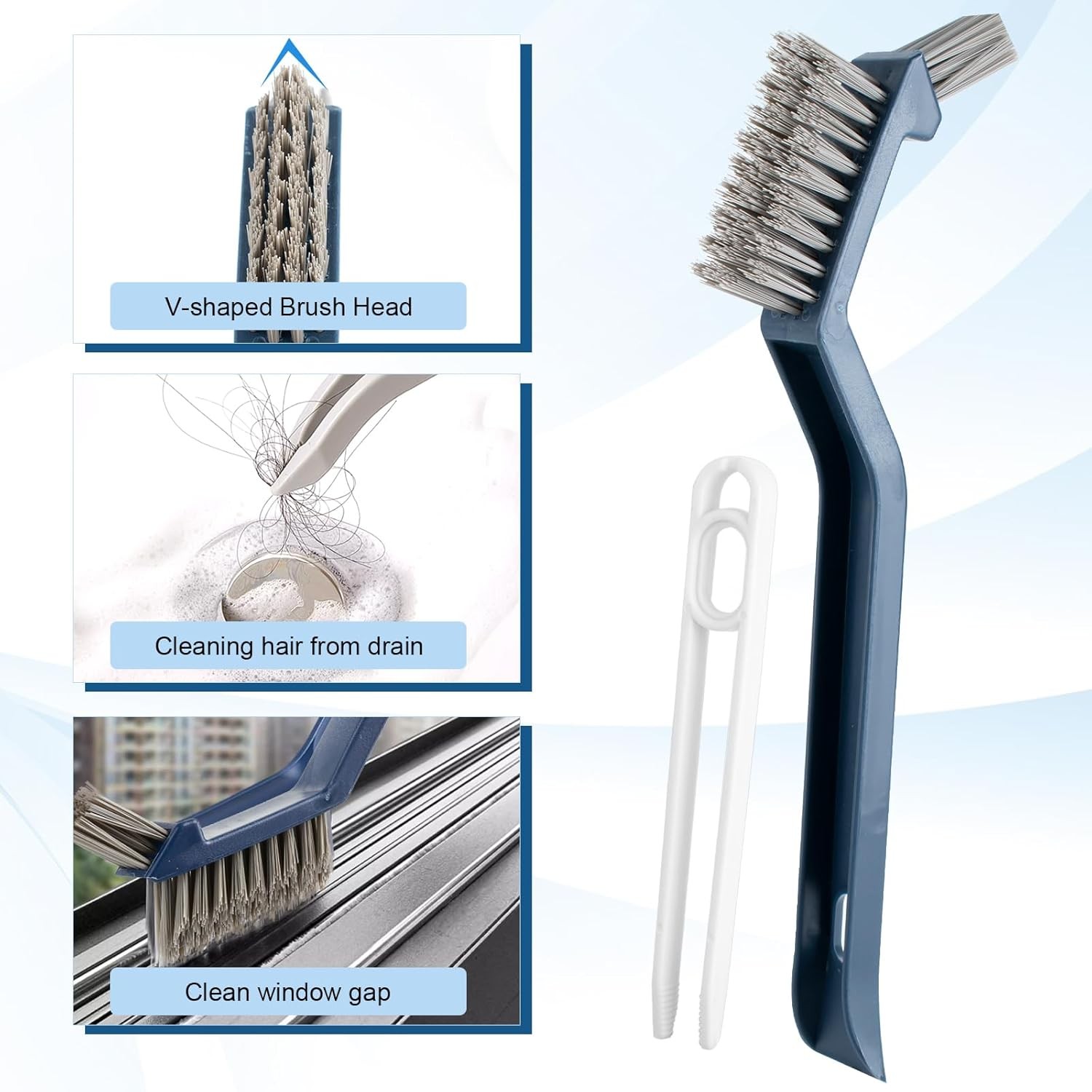 13Pcs Crevice Cleaning Brush Set, Multifunctal Hard Bristle Crevice