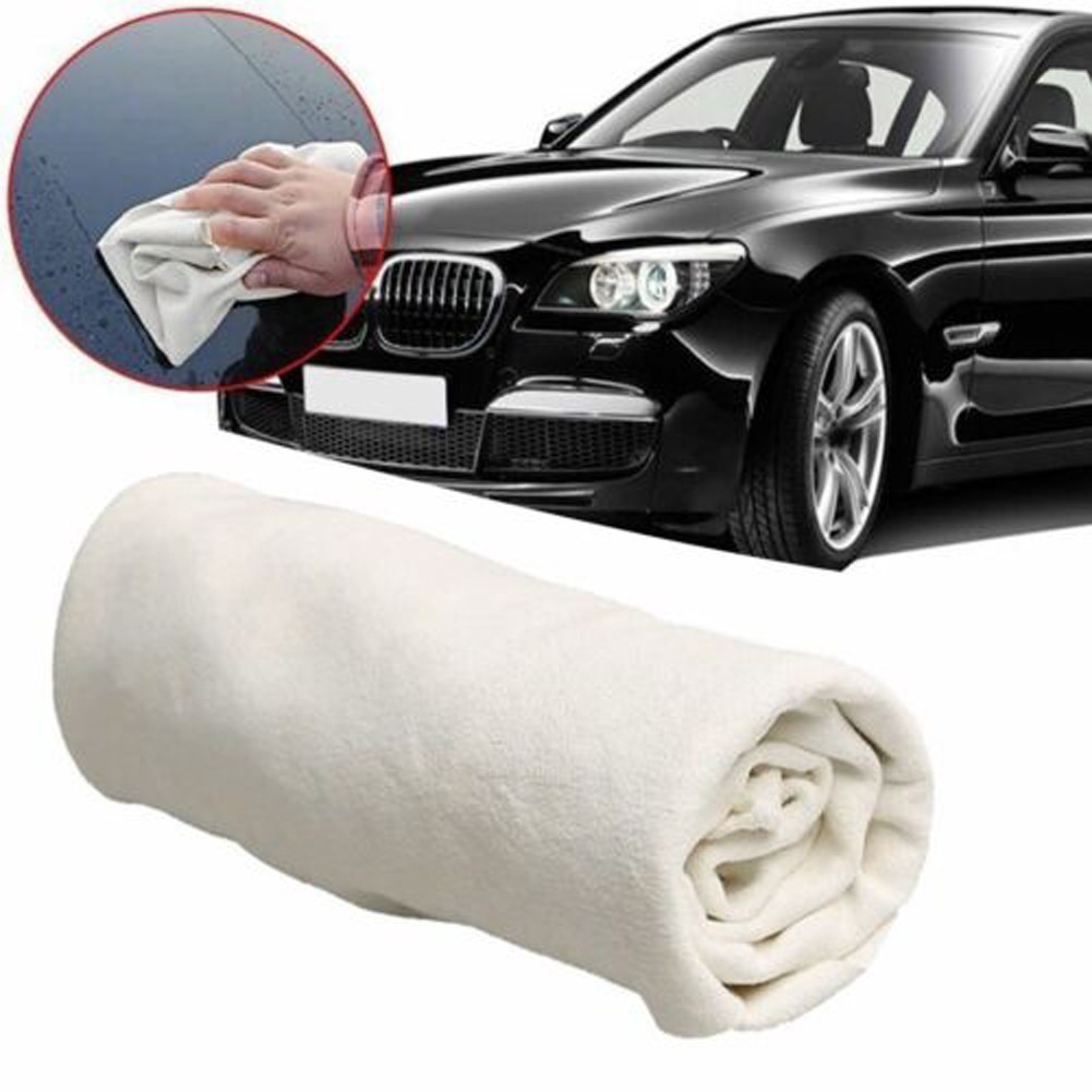 90X60CM Natural Chamois Leather Car Cleaning Cloth Genuine Leather Wash Suede Ab