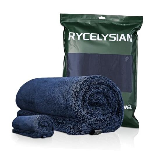 2-Pack 24″ x 36″ 11.8″ x 11.8″ Twisted-Loop Car Drying Towel 1500GSM