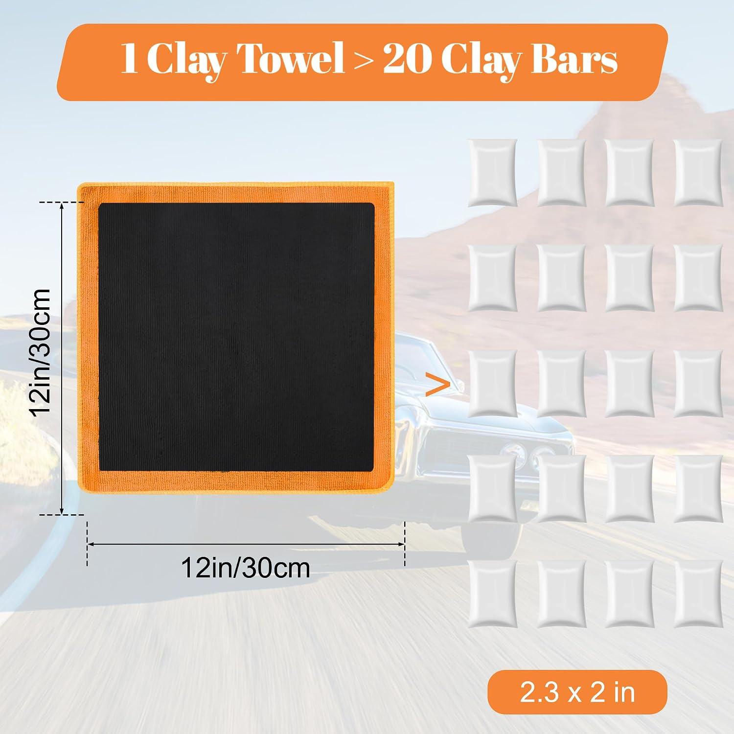 Clay Towel 2 Pack 12 X 12 Inch, Purple Clay Bar Towel for Auto Detailing Micr…